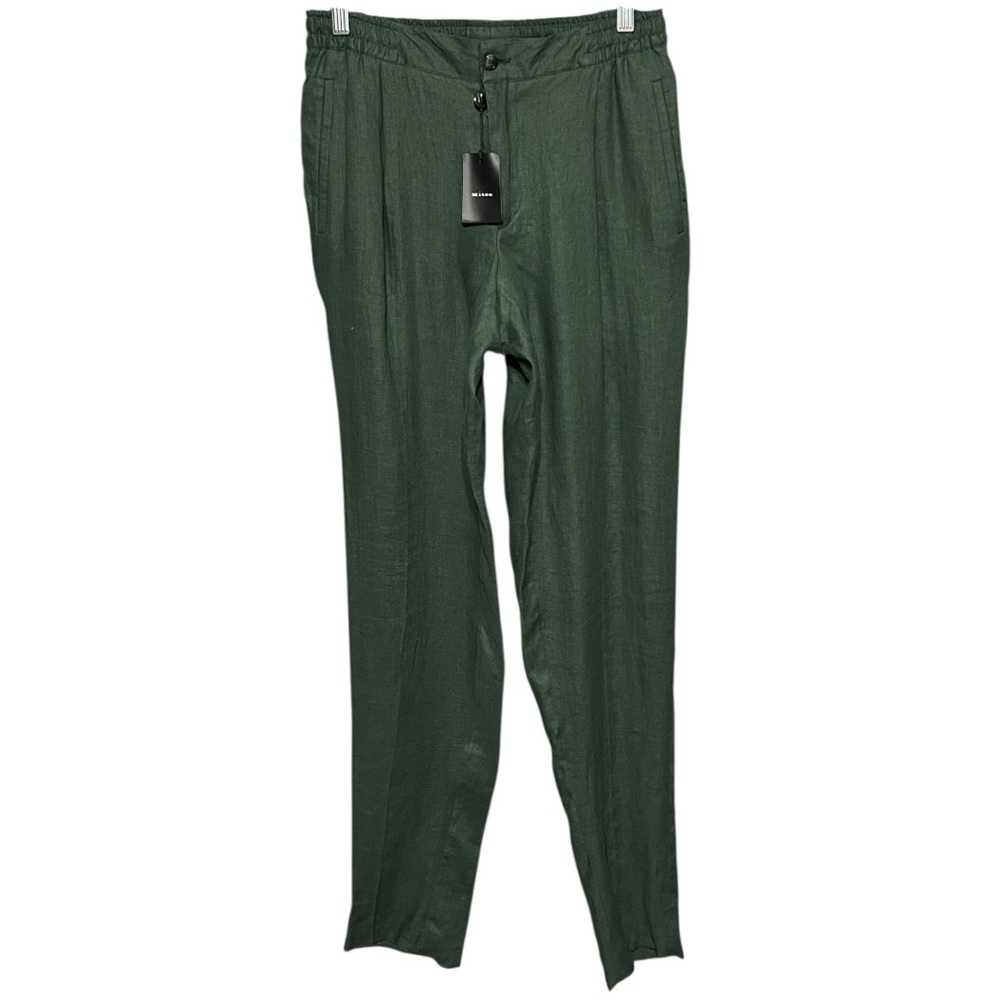Kiton Italian Linen Trousers Green 50R Relaxed Fit – Old Money Quiet Luxury